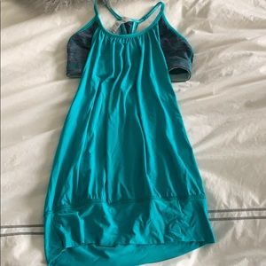 Blue lulu lemon tank top